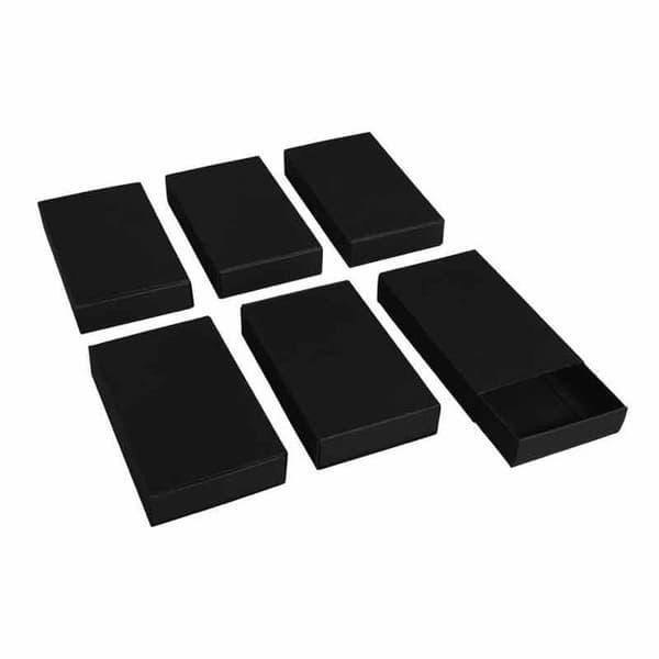 Tändsticksaskar - Rayher - Stor - Svart - 11x6,5x2cm - Påse med 6 delar