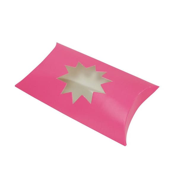 Presentförpackning i fluorescerande kartong med fönster 12cm 3 stycken - MegaCrea DIY Fluo-fosforescerande