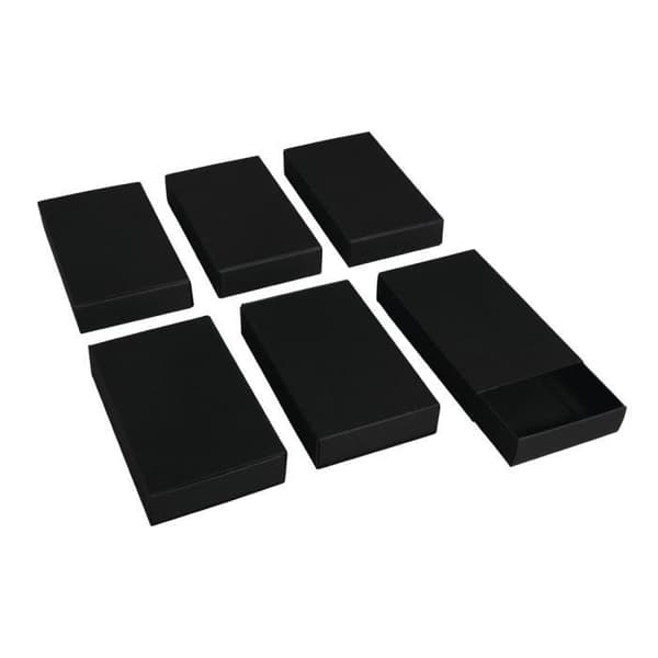 Tändsticksaskar - Rayher - Stor - Svart - 11x6,5x2cm - Påse med 6 delar