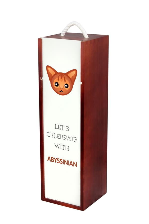 Abyssinian - vinkasse med grafik og inskriptionen af Art-Dog-mærket