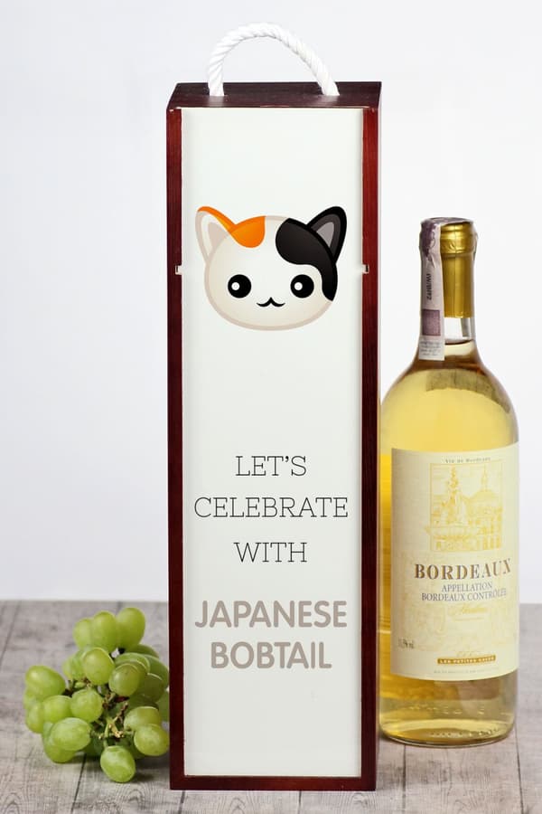 Japansk bobtail - vinkasse med grafik og inskriptionen af Art-Dog-mærket
