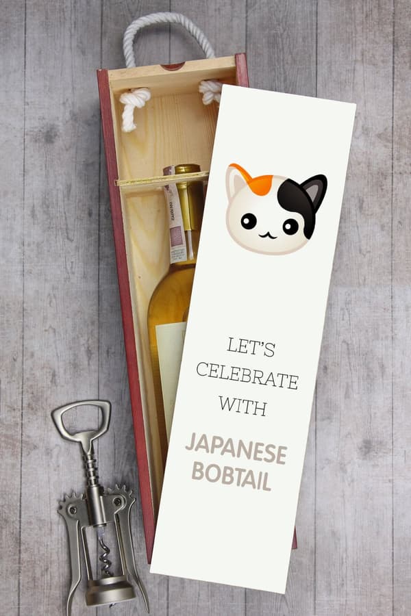 Japansk bobtail - vinkasse med grafik og inskriptionen af Art-Dog-mærket