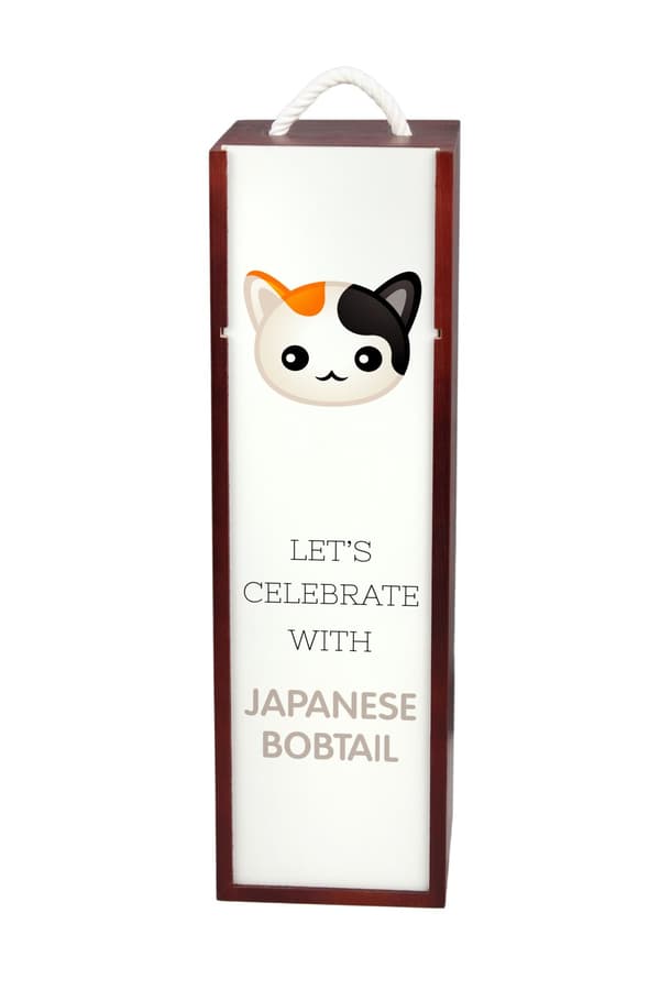 Japansk bobtail - vinkasse med grafik og inskriptionen af Art-Dog-mærket