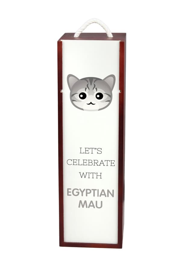 Egyptisk Mau kat - vinkasse med grafik og Art-Dog-mærket inskription