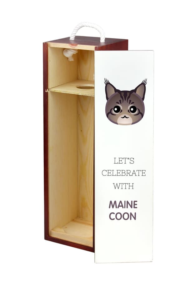 Maine Coon - vinkasse med grafik og Art-Dog-mærket inskription
