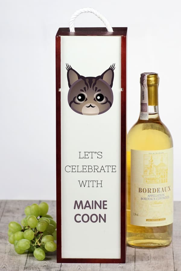 Maine Coon - vinkasse med grafik og Art-Dog-mærket inskription
