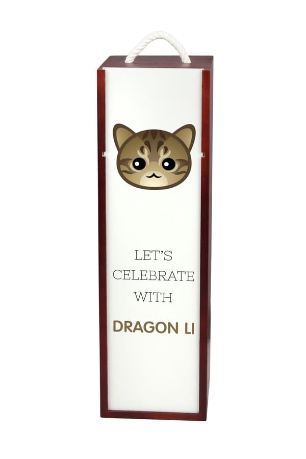 Li Hua - Li Dragon - vinkasse med grafik og Art-Dog-mærket inskription