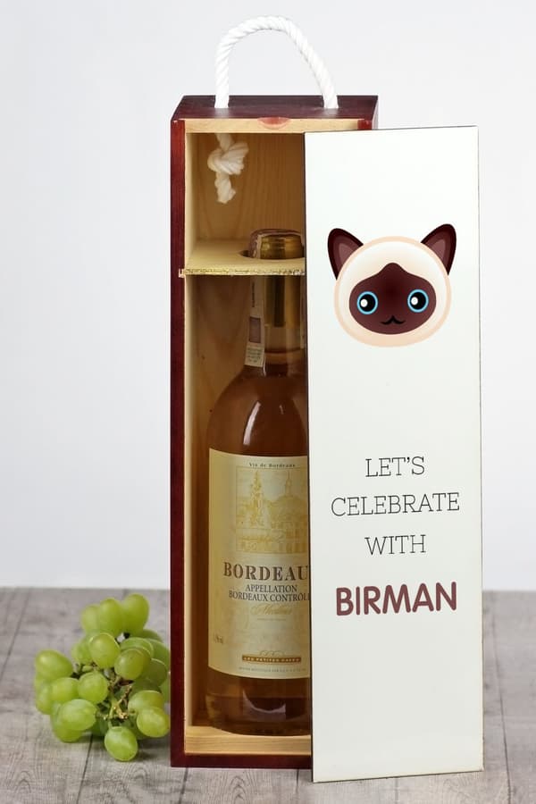 Birman - vinkasse med grafik og Art-Dog-mærket inskription