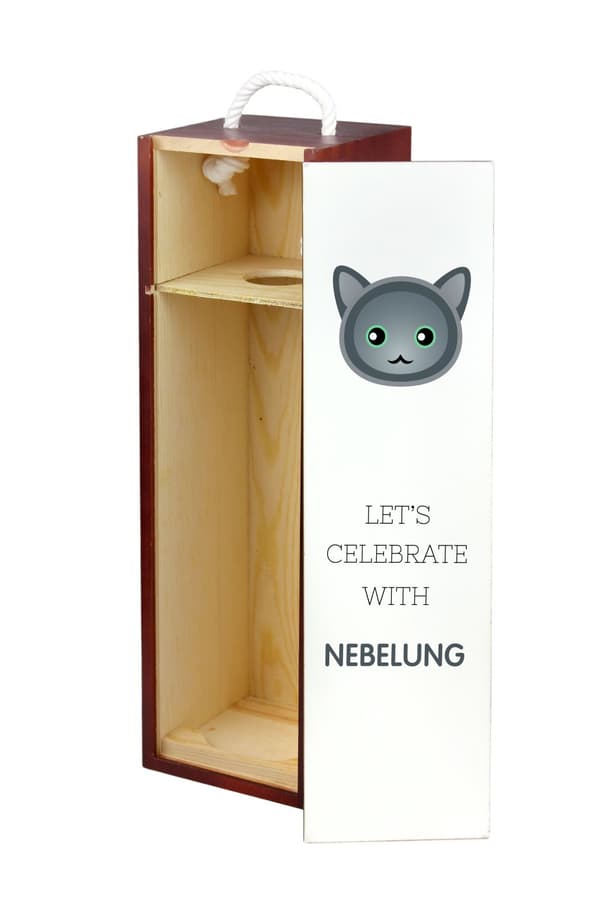 Nebelung - vinkasse med grafik og Art-Dog-mærket inskription