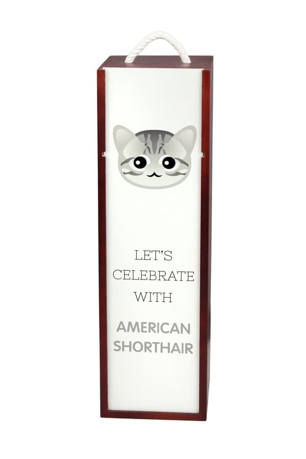 Amerikanskt korthår - vinlåda med grafik och märket Art-Dog