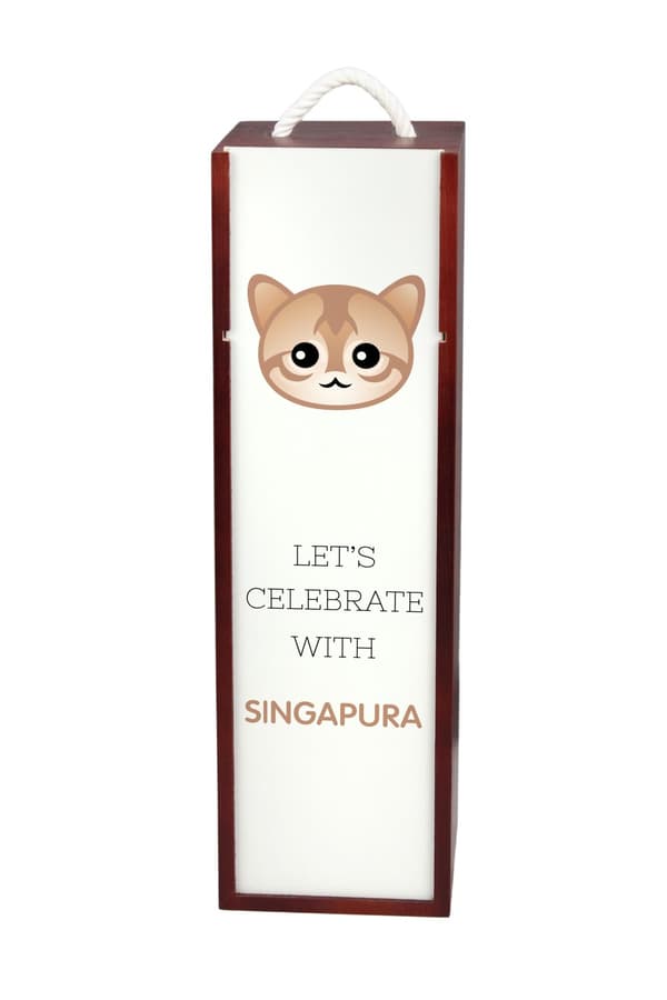 Singapura - vinkasse med grafik og Art-Dog-mærket inskription
