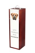 Miniatyrbillede 2 af 6: Bullmastiff, Bulmastiff - en geometrisk kasse med et foto og en inskription til Art-Dog vin