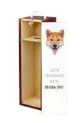 Miniatyrbild 3 av 6: Shiba Inu - en geometrisk låda med ett foto och en inskription för Art-Dog-vin