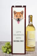 Miniatyrbild 4 av 6: Shiba Inu - en geometrisk låda med ett foto och en inskription för Art-Dog-vin