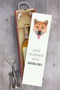 Miniatyrbild 6 av 6: Shiba Inu - en geometrisk låda med ett foto och en inskription för Art-Dog-vin