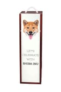 Miniatyrbild 1 av 6: Shiba Inu - en geometrisk låda med ett foto och en inskription för Art-Dog-vin