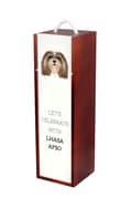 Pikkukuva 2 / 6: Lhasa Apso - geometrinen laatikko, jossa on valokuva ja kirjoitus Art-Dog -viinille