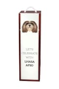 Pikkukuva 1 / 6: Lhasa Apso - geometrinen laatikko, jossa on valokuva ja kirjoitus Art-Dog -viinille