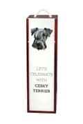 Miniatyrbild 1 av 6: Czech Terrier, Cesky Terrier - geometrisk låda med ett foto och inskription för vin av Art-Dog