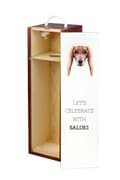 Miniatyrbillede 3 af 6: Persisk Greyhound, Saluki - en geometrisk æske med et foto og en inskription til Art-Dog vin