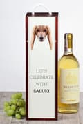 Miniatyrbillede 4 af 6: Persisk Greyhound, Saluki - en geometrisk æske med et foto og en inskription til Art-Dog vin