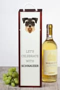 Miniatyrbillede 4 af 6: Schnauzer, Schnauzer - en geometrisk æske med et foto og en inskription til Art-Dog vin
