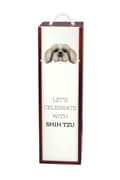 Miniatyrbild 1 av 6: Shih Tzu, Shi tsu, Shi-Tzu, Szi-cu, Szitzu - en geometrisk låda med ett foto och en inskription för vin av Art-Dog