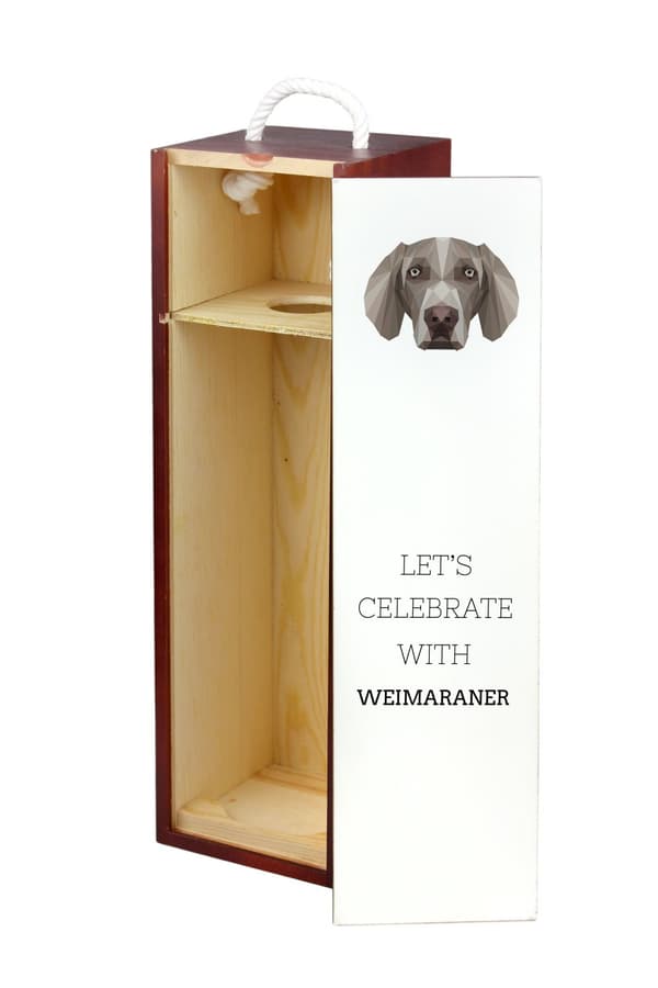 Weimarinseisoja, Weimarinseisoja - geometrinen laatikko valokuvalla ja kirjoituksella Art-Dog -viinille
