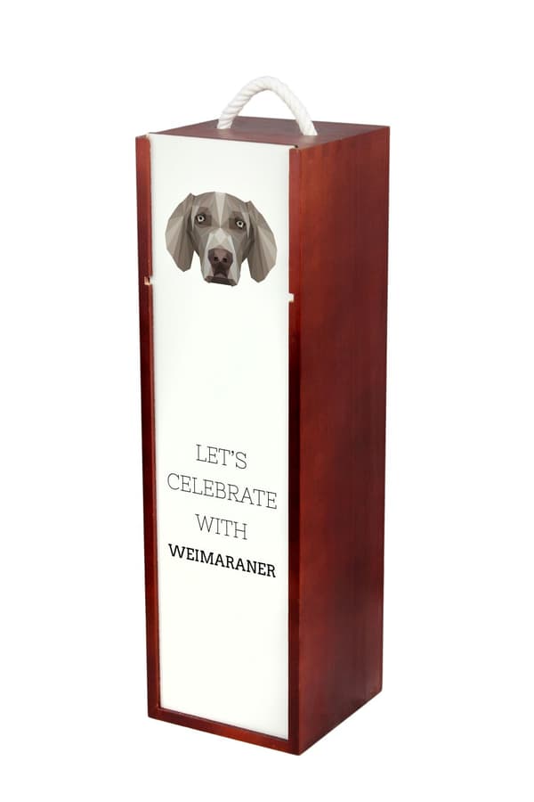 Weimarinseisoja, Weimarinseisoja - geometrinen laatikko valokuvalla ja kirjoituksella Art-Dog -viinille