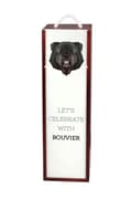 Miniatyrbillede 1 af 6: Bouvier des Flandres - en geometrisk æske med et foto og en inskription til Art-Dog vin