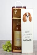 Miniatyrbillede 5 af 6: Cavalier King Charles Spaniel - en geometrisk æske med et foto og en inskription til Art-Dog vin