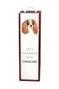 Miniatyrbillede 1 af 6: Cavalier King Charles Spaniel - en geometrisk æske med et foto og en inskription til Art-Dog vin