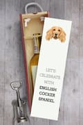 Miniatyrbillede 6 af 6: Engelsk Cocker Spaniel - en geometrisk kasse med et foto og en inskription til Art-Dog vin