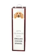 Miniatyrbillede 1 af 6: Engelsk Cocker Spaniel - en geometrisk kasse med et foto og en inskription til Art-Dog vin