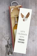 Miniatyrbild 6 av 6: Podenco från Ibiza, Podenco Ibicenco - en geometrisk låda med ett foto och en inskription för vin av Art-Dog