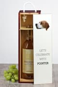 Miniatyrbild 5 av 6: Pointer - en geometrisk låda med ett foto och en inskription för Art-Dog-vin