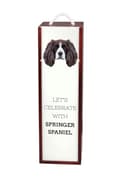 Miniatyrbild 1 av 6: Engelsk Springer Spaniel - en geometrisk låda med ett foto och en inskription för Art-Dog-vin