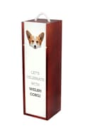 Miniatyrbillede 2 af 6: Pembroke Welsh Corgi - en geometrisk æske med et foto og en inskription for vin af Art-Dog