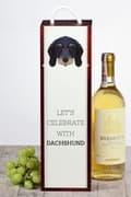 Miniatyrbild 4 av 6: Wirehaired Teckel - geometrisk låda med foto och inskription för vin av Art-Dog