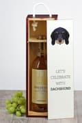 Miniatyrbild 5 av 6: Wirehaired Teckel - geometrisk låda med foto och inskription för vin av Art-Dog