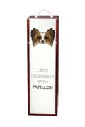 Miniatyrbillede 1 af 6: Papillon, Continental Spaniel - geometrisk æske med foto og inskription til vin af Art-Dog