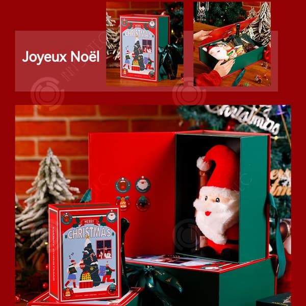 INN Ornaments Set med 3 Creative Christmas Present Box Utsökt Flip Book Box Julpresent Box Nyårsafton Apple Box