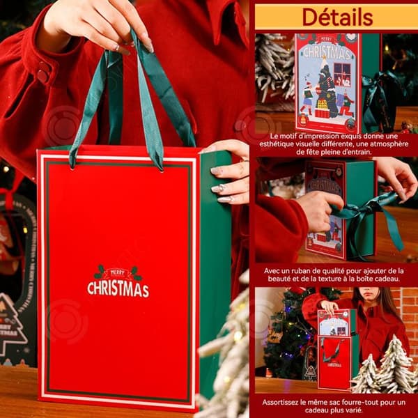 INN Ornaments Set med 3 Creative Christmas Present Box Utsökt Flip Book Box Julpresent Box Nyårsafton Apple Box