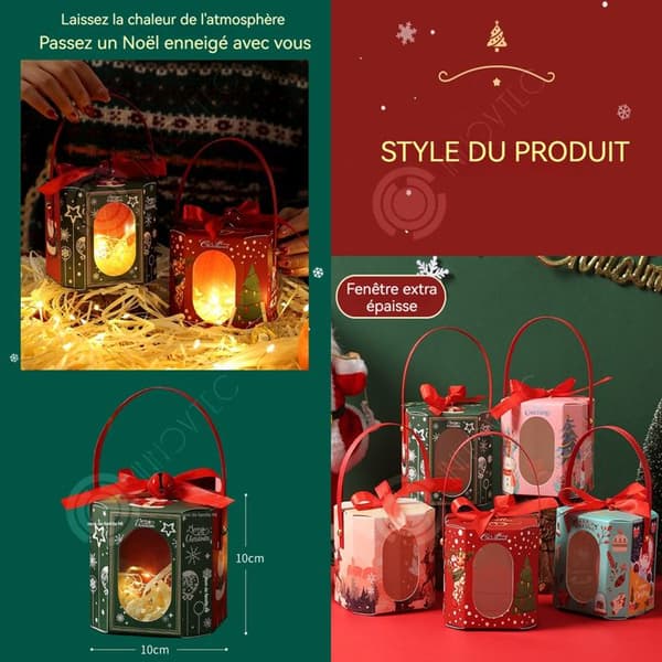 INN Ornaments set om 5 julfridsfruktförpackningslåda äppellåda utsökt presentförpackning kartong porta