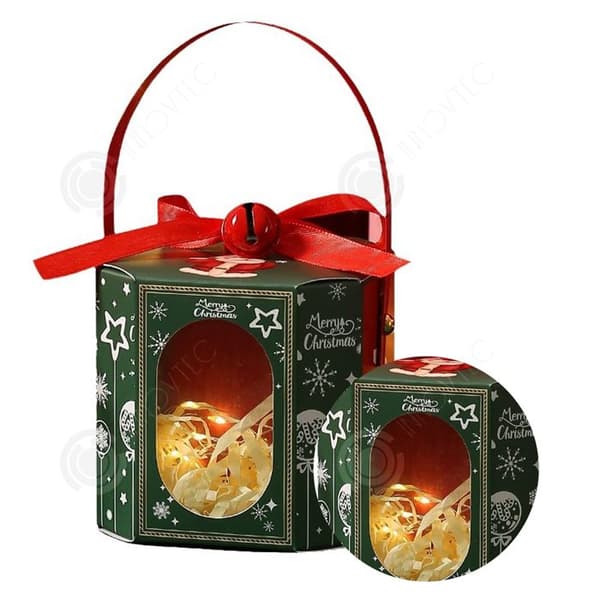INN Ornaments set om 5 julfridsfruktförpackningslåda äppellåda utsökt presentförpackning kartong porta