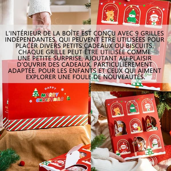 INN Christmas kan placera kakor och andra presenter Julklapp Julblindlåda Julklappslåda med 9 barngaller