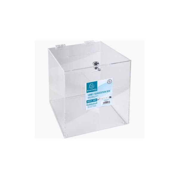 Exacompta transparent valurna - För val, tävlingar, lotterier - Med lås - 25x25cm