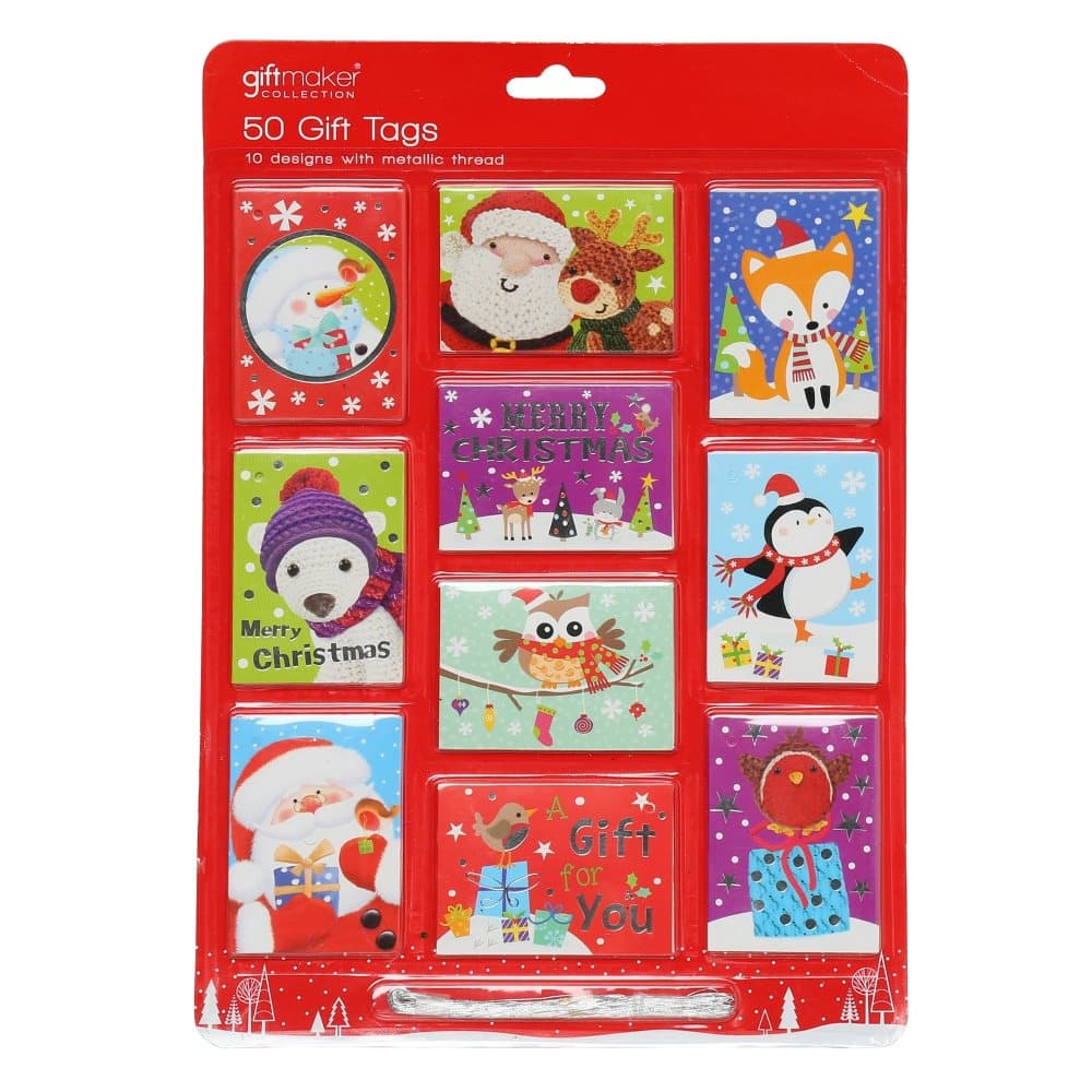 Christmas Shop Foiled Gift Tags (50 Pack) (Pack of 2)