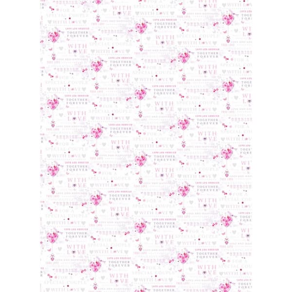 Simon Elvin 24 ark bryllupsgaveindpakninger til bryllup White/Pink One Size