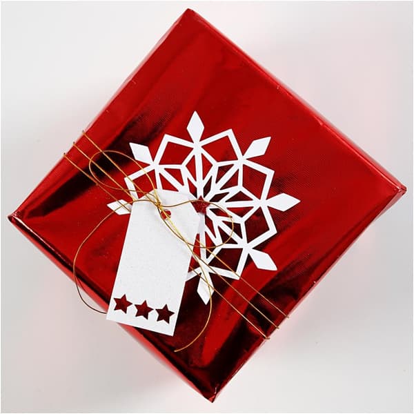 Presentpapper Röd Metallic - 100 meter - Bredd: 50 cm